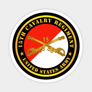 15th Cavalry Regiment -  US Army w Cav Branch Magnet