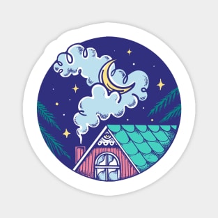 Good night little house Magnet