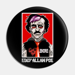 Edgy Emo Allen Poe Pin