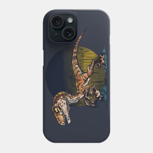 Roaring Velociraptor: The Power of Prehistory Phone Case