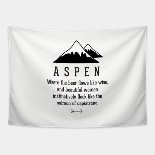 ASPEN  - where the beer flows like wine. Dumb & Dumber Tapestry