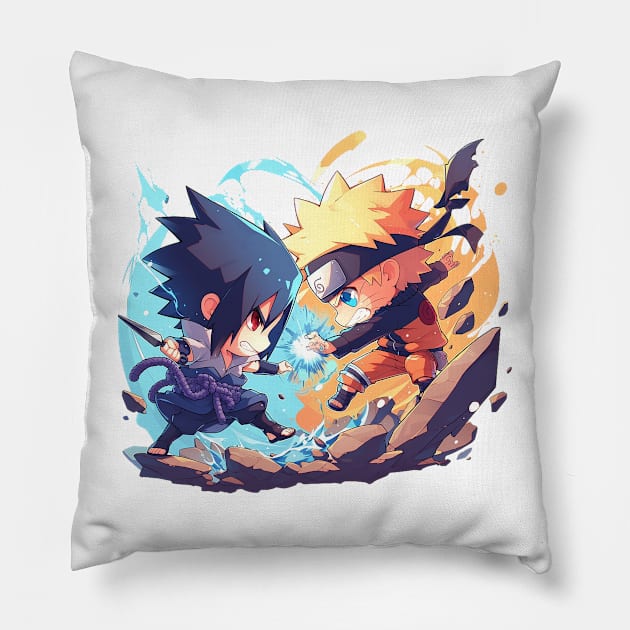 naruto and sasuke Pillow by StevenBag