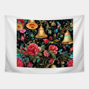 Christmas Bells With Rose Tapestry