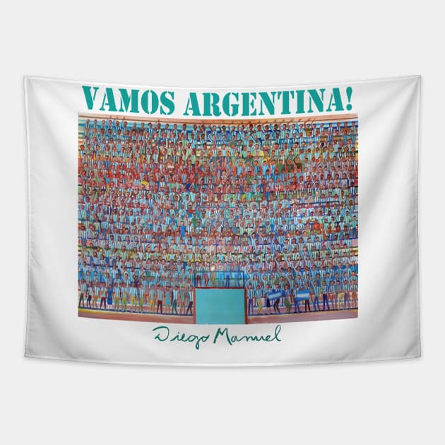 The fans of Argentina Tapestry by diegomanuel