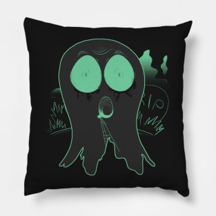 Frightened Ghost - version 2 Pillow