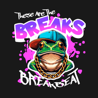 BREAKBEAT  - These Are The Breaks Frog (white/pink) T-Shirt