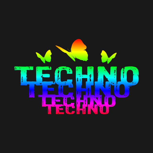 Disover Techno Fading EDM Music Festival - Techno Music - T-Shirt