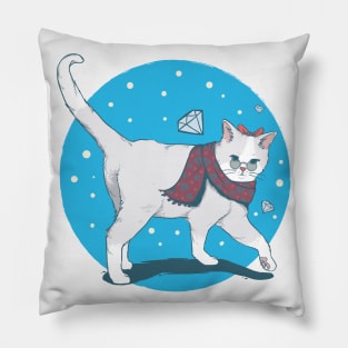 cat winter Pillow