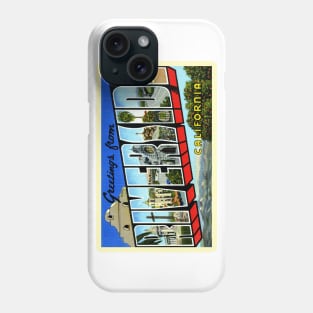 Greetings from Riverside, California - Vintage Large Letter Postcard Phone Case