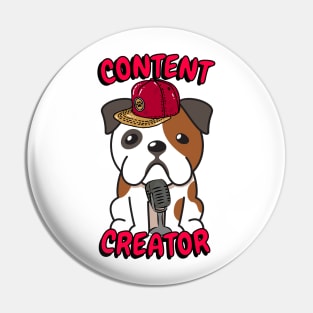 Cute Bulldog is a content creator Pin