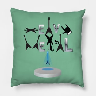 heavy metal script written with musical instruments Pillow