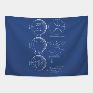 Basketball Vintage Patent Hand Drawing Tapestry