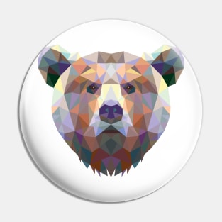 Fractal Grizzley Bear Pin