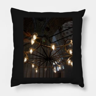 Blue Mosque Lights Pillow