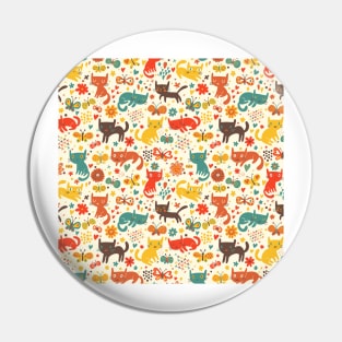 Cat & Butterfly Pattern Pin