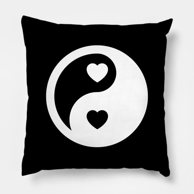 Ying Yang The Symbol Of Life & Death By Chinese Language Pillow by mangobanana