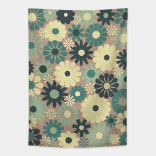 Pastel Floral Pattern Vintage Flowers Scandinavian Type Tapestry