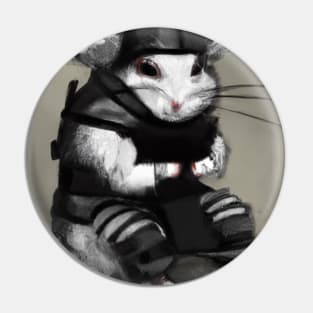 Chinchilla in a ninja costume Pin