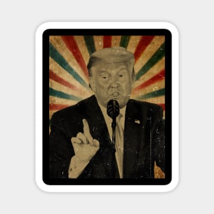 Wanted President Donald Trump // Photo Vintage Retro Look Fan Design Magnet