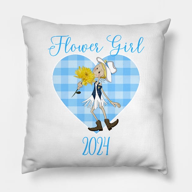 Flower Girl 2024 Pillow by AuburnQuailart