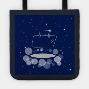 business, businesslike, managing, documents, document folder, suitcase, folder, bag, illustration, shine, stars, beautiful, style, glitter, space, galaxy Tote