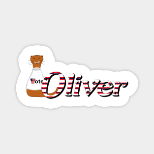 Oliver The Otter Says Get Out and Vote! Magnet