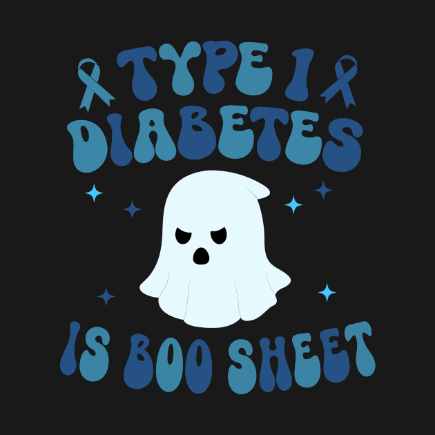 Type 1 Diabetes Is Boo Sheet Diabetes Awareness Halloween Ghost by jojosign