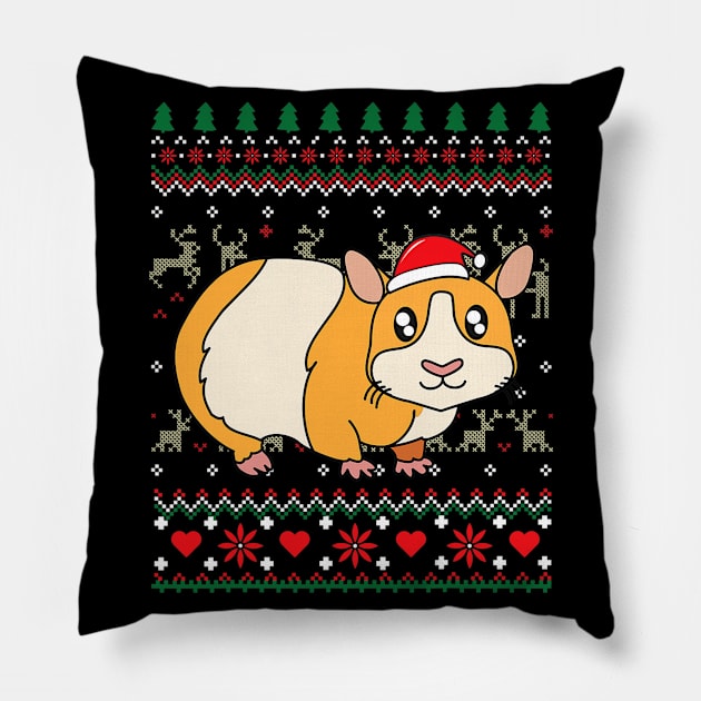 Guinea Pig Christmas Ornament Zoo Funny Ugly Pillow by eldridgejacqueline