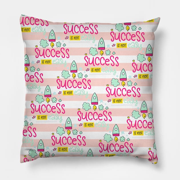 Motivational Quote Neck Gator Success is Not Easy Inspirational Quote Pillow by DANPUBLIC