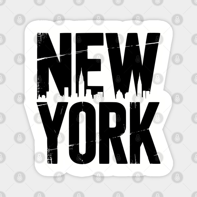 New York black design Magnet by UrbanLifeApparel