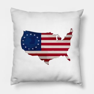 Patriotic Betsy Ross Flag Pillow