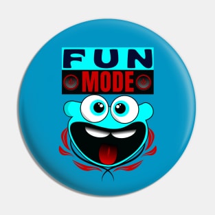Fun Mode Happy Funny Face Cartoon Emoji Pin