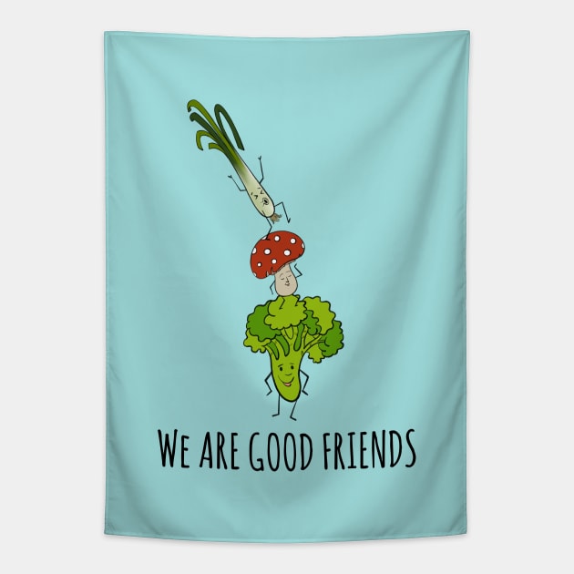 best friends forever Tapestry by Berthox