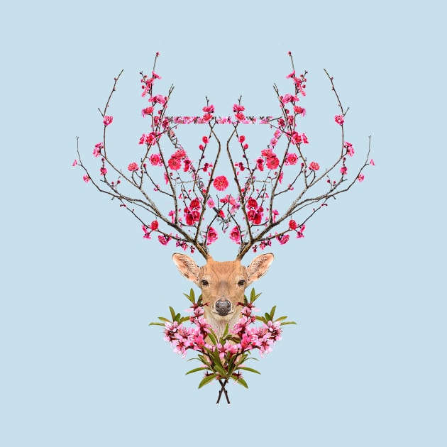 spring deer by astronaut