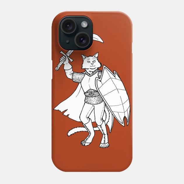 Dungeons and Dragons Catfolk Paladin Mirau Phone Case by MarinaIllustration