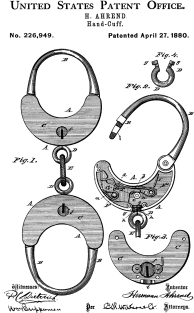 Handcuffs Patent Magnet