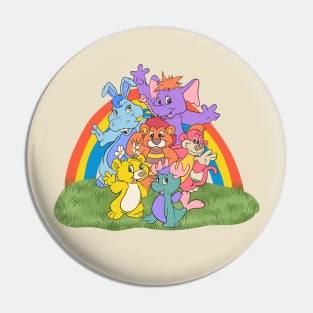 Vintage 80s Wuzzles Rainbows Garden Pin