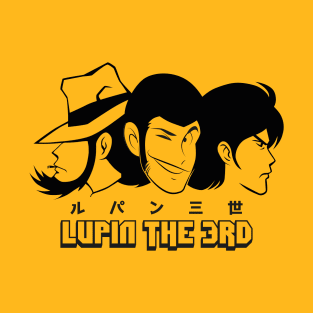 219 Lupin 3head Wide T-Shirt