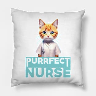 Just a Purrfect Nurse Cat Pillow