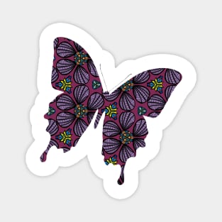 Purple Flower Pattern Magnet