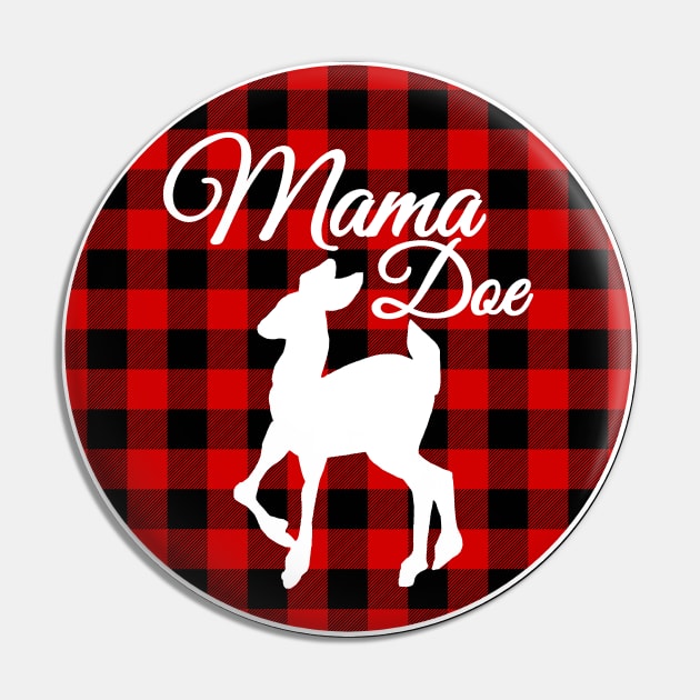 Buffalo Plaid Christmas Deer Pin by MIRO-07