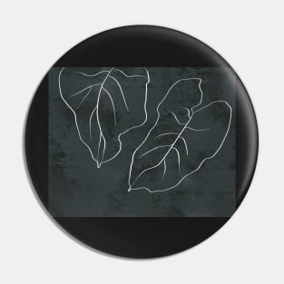 Two Leaves minimalist line drawing Pin