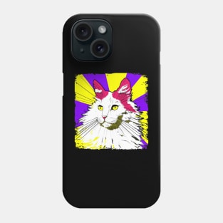 Turkish Angora Pop Art - Cat Lover Gift Phone Case