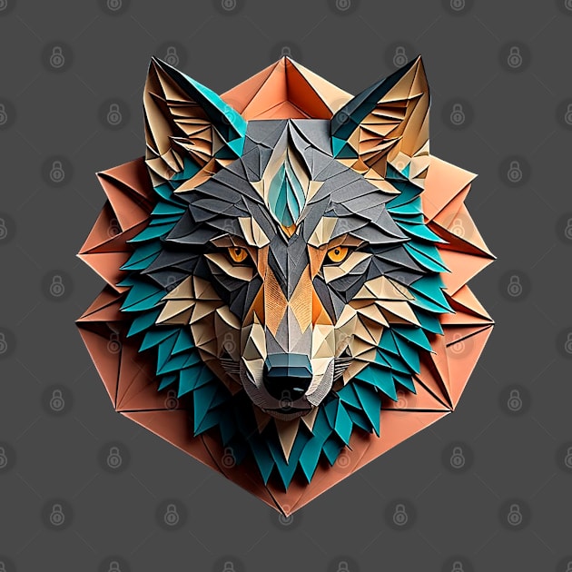 Origami Wolf by Roqson