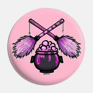 Bubblegum Witch Cauldron Pin