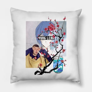 yung lean anime vaporwave aesthetics Pillow