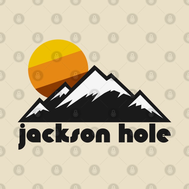 Retro Jackson Hole ))(( Tourist Souvenir Travel Design by darklordpug