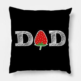 Funny Strawberry Dad Fruit Gif Pillow