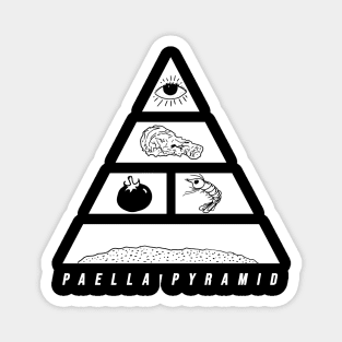 Classy Paella Pyramid White Print Design Magnet