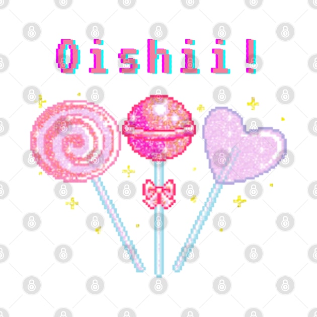 Kawaii Pixel Oishii Dream Lollipop by OMC Designs